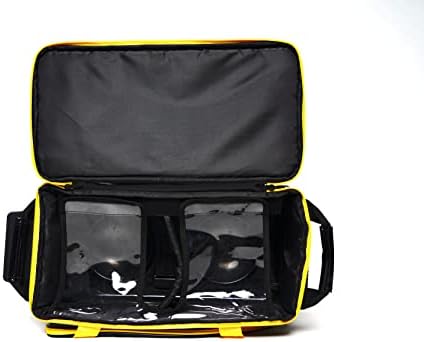 Чанта за боулинг ПРЕМИУМ-клас с две ролки и 2 топки с подвижна чанта за една топка - Голямо отделение за обувки за