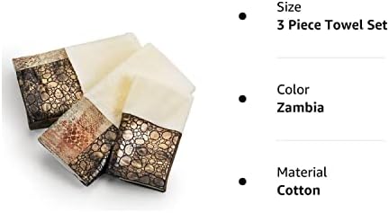 Zahari Home Zambia Комплект кърпи за баня с животните принтом, 3 предмет, кърпи за баня, кърпи за ръце и Кърпа