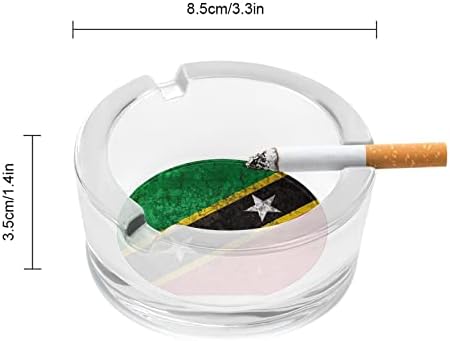 Знаме На Сейнт Китса И Невис Стъклен Пепелник С Цигара В Пепелника На Притежателя Калъф За Домашния Офис Вътрешна Декорация