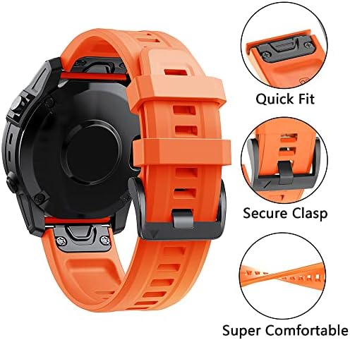 SAWIDEE 22-26 мм Силикон Каишка за часовник Въжета за Garmin Fenix 6X6 Pro 7X7 5 5X3 3HR 945 Гривна за умни часа быстроразъемный Гривна (Цвят: V размер: 22 мм Fenix 5-5Plus)