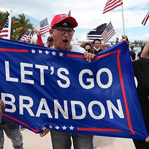 Флаг Lets Go Brandon, 3 x 5 Фута, Флаг Let ' s Go Brandon със стикер Тръмп 2024 от 4 теми, Флаг Brandon, Флаг