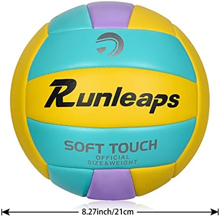 Runleaps Плажен Волейбол Официален Размер на 5 Мек Водоустойчив Волейбольный Пясък Спортен Топка от Изкуствена Кожа за