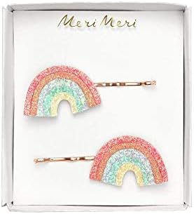 Преливащи водни пързалки за коса Meri Meri Glitter - комплект от 2 лъскави материи златист оттенък.