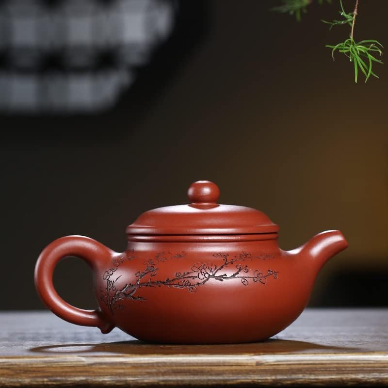 Оригиналната руда Dahongpao ръчно изработени гърне с лилав пясък Yongmei антикварен чайник Кунг-фу чай набор