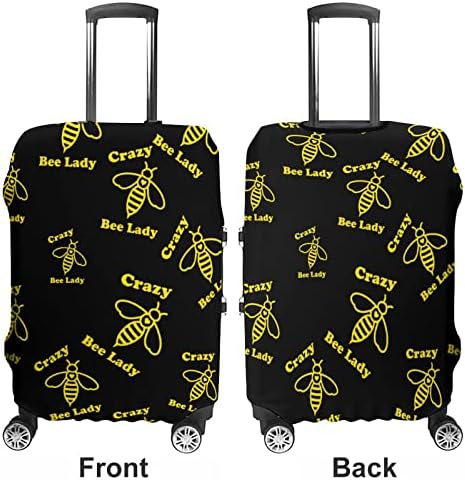 Crazy Lady Bee Пътна Чанта За Багаж Протектор Куфара Гъвкави Миещи се Калъфи За багаж са Подходящи за 19-32 Инча