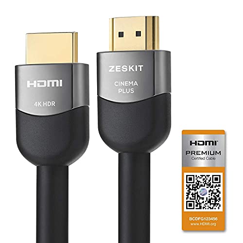 Zeskit Premium HDMI Сертифициран 4K (23 фута/ 7 м) CL3 вграден висока скорост с Ethernet кабел HDMI 2.0 b, съвместим