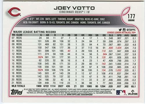 Бейзболна картичка 2022 Topps Chrome #177 Джоуи Вотто Ню Йорк, Синсинати Редс МЕЙДЖЪР лийг бейзбол