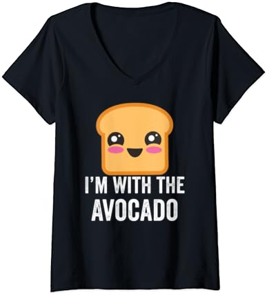 Жена Тост I ' m With The Авокадо Bread Slice, Тениска с V-Образно деколте, Костюм за печене с Авокадо