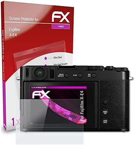 Защитно фолио за пластмаса стъкло atFoliX, съвместима с защитно фолио за стъкло Fujifilm X-E4, защитно фолио за