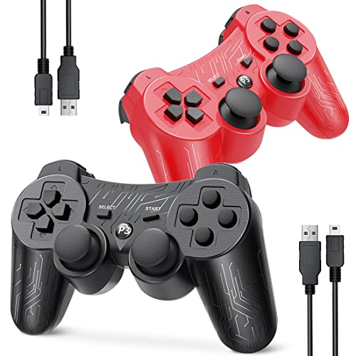 Функционален контролер за Playstation 3, Безжичен контролер за PS3, дистанционно за PS3 с двоен удар 3/Сензор за движение