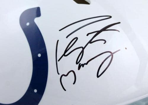 Пейтън Манинг е Подписал Истински каска F / S Indianapolis Colts Speed от Indianapolis Colts Speed-Фанатици -