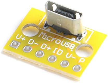 Вертикален USB microUSB, Micro USB 2.0 С гнездовой глава A Съединител 2.54 мм Конвертор за печатни платки, Преходна заплащане