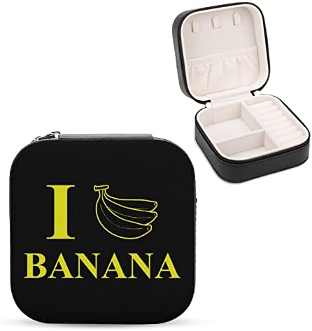 Любовта Банан Кутии За Бижута, Изкуствена Кожа Портативен Дисплей Кутия За Съхранение на Притежателя Мини Торбичка