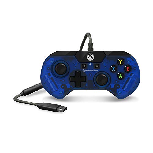 Жичен контролер Hyperkin X91 Лед за Xbox One / КОМПЮТЪР с Windows 10 (Pacific Blue) - Официално лицензиран Xbox Xbox One