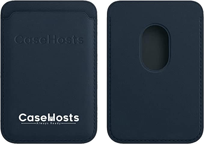 CASEHOSTS Портфейл MagSafe | Идеален портфейл-държач за карти за безжична зареждане на iPhone | Портфейл от естествена