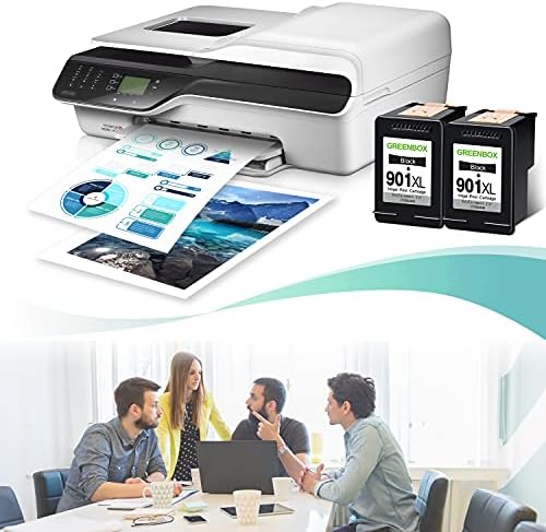 GREENBOX Рециклирани мастилницата 901XL Заместител на HP 901XL 901 XL за принтер Officejet 4500 J4524 J4540 J4550 J4580