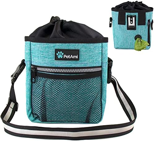 Чанта за лакомство за кучета PetAmi | Чанта за дресура на кучета с поясным пагон, дозатор за Какашек | Чанта за дресура лакомство,