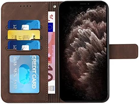 YOPINP е Съвместим с калъф Samsung Galaxy A21, Калъф-джобен формат на Galaxy А21 с Държач за карти, Магнитна