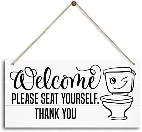 Добре дошли, моля, присаживайтесь. В Знак на благодарност, Знаци за баня - Забавен Интериор за баня ферма За