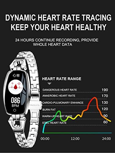 Смарт часовници за жени, Фитнес часовник, Монитор на сърдечния ритъм и сън, Крачкомер, Брояч на калории, Съвместими
