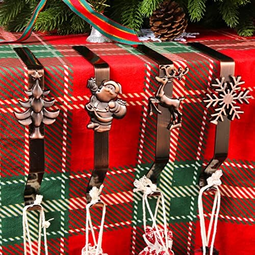 Държачи за отглеждане KINBOM за Полицата рафта, Комплект от 5 броя, на Коледен държач за Отглеждане, Коледни Куки за Отглеждане Манто Закачалки, Коледни Скоби за окачва