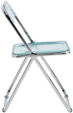 Световно ИЗВЕСТЕН Модерен Сгъваем стол от прозрачен акрил, Акрилни Штабелируемый стол, Кристално Чист Стол, Стол за дейности, Хромирана рамка, Сгъване на Сгъваем с?