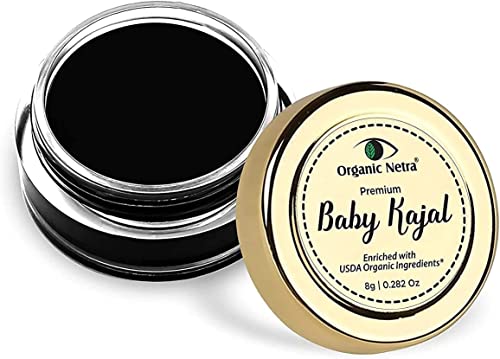 VEBA Organic Netra Baby Kajal - Натурален, Обогатен сертифицирани органични съставки, които не съдържат химикали Каджал,
