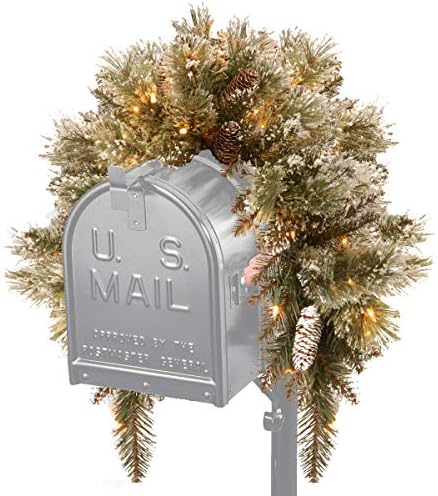 Предварително текущ Изкуствена Коледна Пощенска кутия Tree National Company Swag | С Различни декорации и