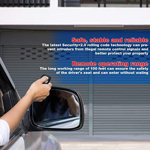 Дистанционно управление на гаражни врати Kingdder е Съвместим с устройства за отваряне на гаражни врати Wayne Dalton 372310 3973C 300643 309884 297134 е Съвместим с i-Drive, Pro-Drive и т.н., Със ско