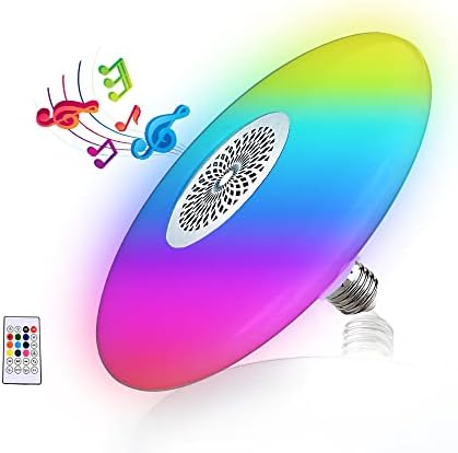 COLRJADELY Интелигентен Led Тавана лампа с Bluetooth-високоговорител, 30 W (еквивалент на 250 W) 2700lm RGB, което променя Цвета, Музикален Тавана Лампа с Дистанционно Управление за Kis R