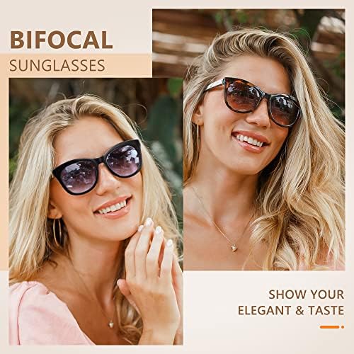 ЛЕСНО РАЗБИРАЕМ Бифокални Очила за Четене за Жени, Модни Слънчеви Очила за четене UV400 Защита