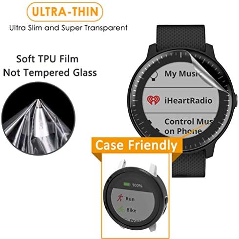 Youniker 6 Опаковки за Garmin Vivoactive 4 Защитно фолио за екрана Garmin Vivoactive 4 GPS Smartwatch Защитно Фолио За екран