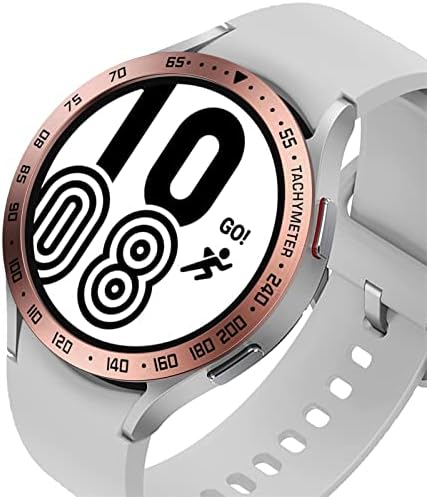 MYCCOK Метална Халка за часа е Съвместимо Galaxy Watch4 44 мм Защита от надраскване Метален Корпус Стил E