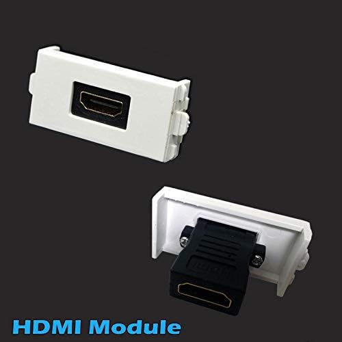 Стенни панела с вход 2X XLR + HDMI Keystone Модулна аудио жак Конектори Жак Бели Декоративни лицеви панели за Монтиране на устройство за Покриване на Connector - (Тип: 118)