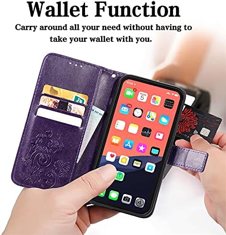 TopFunny Калъфи Galaxy S23 + Чанта-портфейл за жени Samsung S23 Plus, калъф с Държач за карти, Портфейл с Тисненым Цвете