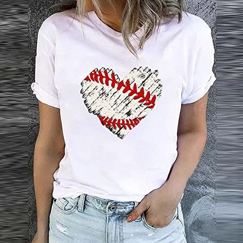 Бейзболни Ризи за жени 2023, Лятна Модна Тениска с Къси Ръкави, Нормално Кацане, Тънки Тениски с Кръгло деколте,