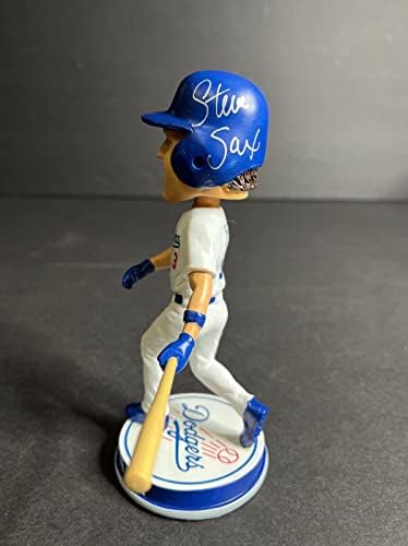 Стив Сакс - Лос Анджелис Доджърс Подписа договор с Bobblehead PSA 8A32096 - Фигурки на MLB с автограф