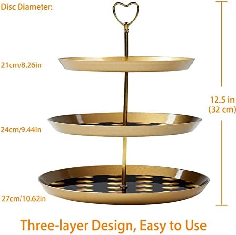 3-Ярусная Поставка За Сервиране на Десерт, Златна Титуляр във формата на Дърво-Кулата за Кексчета за Печене, Пластмасова