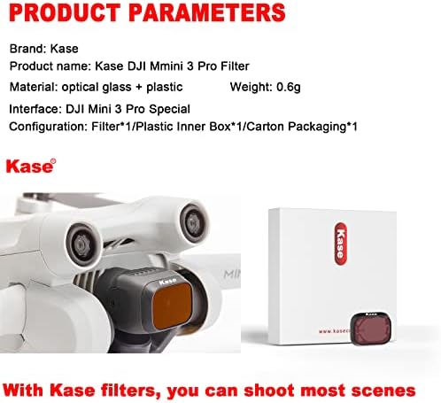 Професионални неутрални нощни филтри Kase за DJI Mini Pro 3