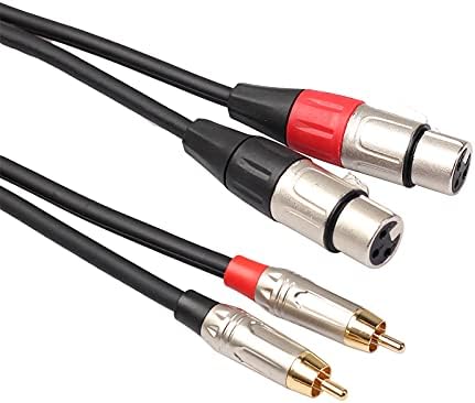 Аудио кабел 1 VN 2 Щепсела RCA до 2 Кабелям усилвател XLR за Av-щепсела Dual XLR Dual RCA