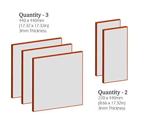 Направи си САМ Опаковка от 5 на Акрилни листове плексиглас V1 1/8 за корпуса на 3D принтер IKEA Lack | 3 бр 440