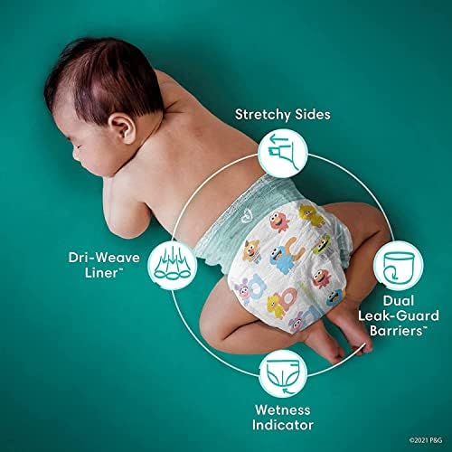 Детски сухи пелени за еднократна употреба Pampers Baby, размер 3, състав на 2 месеца (2 210 броя) с чувствителни