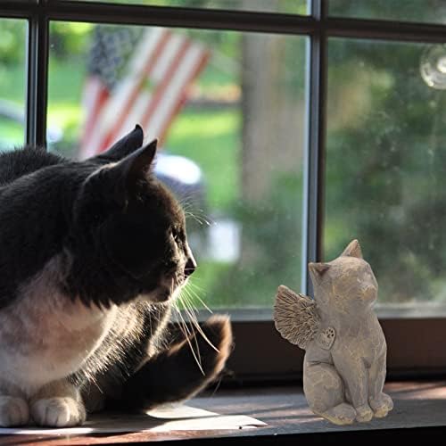 Мемориал Статуетка на Котка-Ангел Цюлог, Подаръци за спомен Котка, Подарък от Съчувствие към Загуба на Котка,
