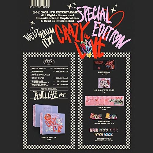 ITZY - [ special EDITION] Crazy In Love 1-ви албум + Допълнителен набор от фотокарточек (версия Jewel case)