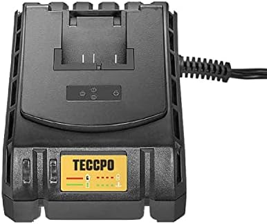 Зарядно устройство TECCPO 20V 2.0 Ah, бързо зарядно устройство, Съвместимо с литиево-ионными батерии TECCPO и POPOMAN