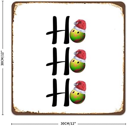 Коледна Топка за Боулинг Хо-Хо-Хо Шапка на Дядо Коледа Алуминиева Табела за Играчи на Боулинг Табела Лидице Знак на Потребителски Надписи Открит Метален Ретро Стен