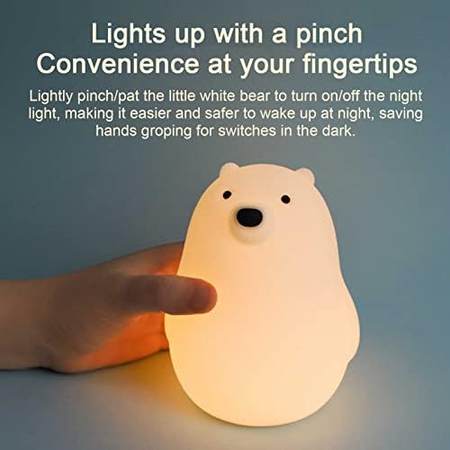 HSART Силикон Led лека нощ за деца, Мека Нощна лампа с животни в Допир с USB кабел, Преносимо Осветление и Лампата