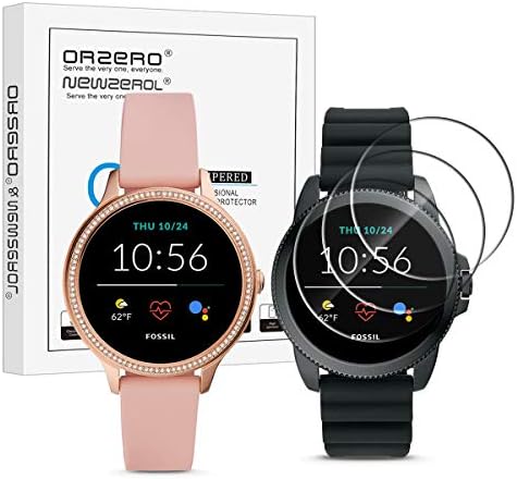 Orzero (3 опаковки) е Съвместим с предпазно фолио от закалено стъкло за smart-часовници Fossil Генерал 5E 42 мм, Генерал 5E