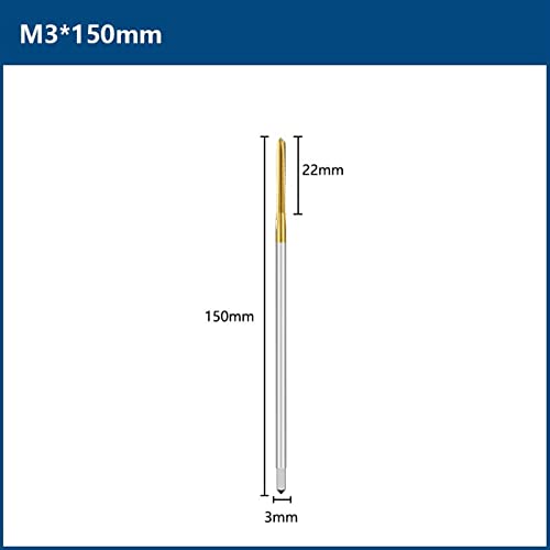 Метчик за шуруповерта M2-M12 Метчик за резби с Директен Канавкой Дължина 90-150 Метричен Машинен Метчик за Метални инструменти за нарязване на резба 1 бр. (Цвят: M3x150)