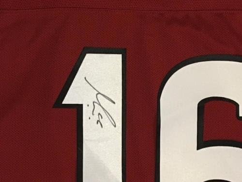 Макс Доми подписа фланелка №16 Reebok Premier Arizona Coyotes С лиценз Jsa Coa - Тениски НХЛ с автограф